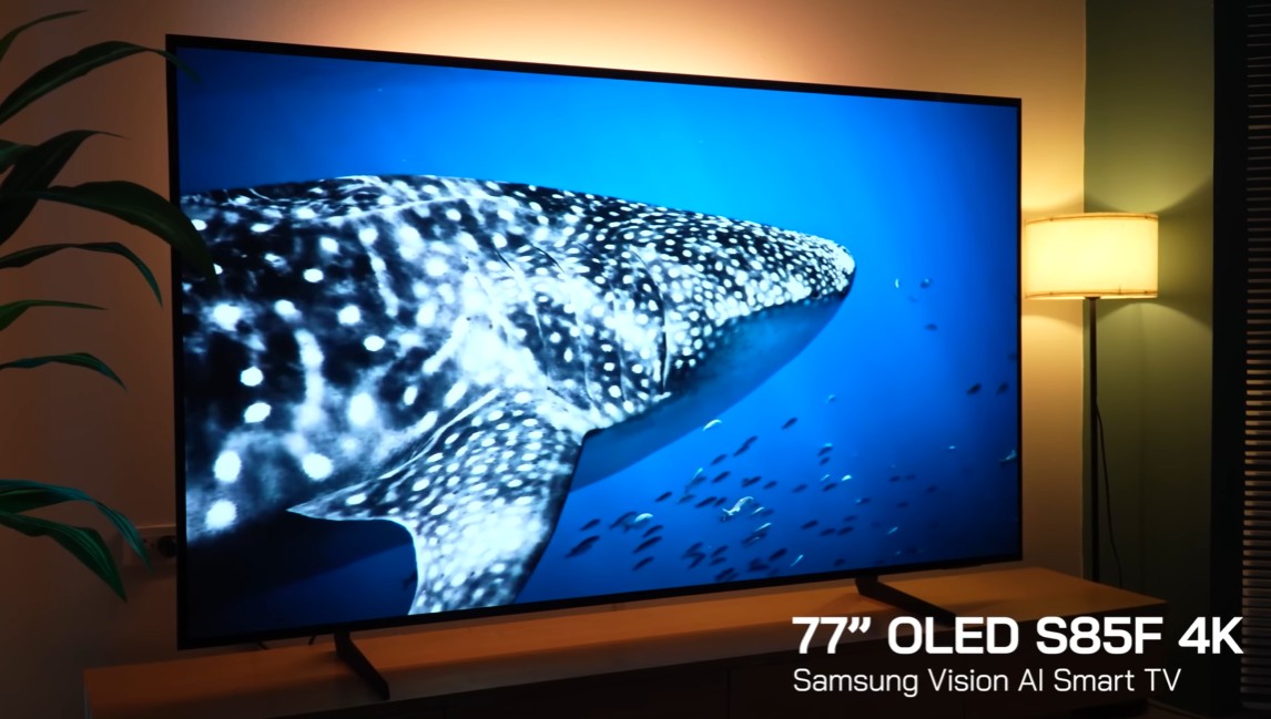 TV OLED Samsung 77 inch siêu mỏng, dễ lắp đặt, hài hòa mọi không gian nội thất