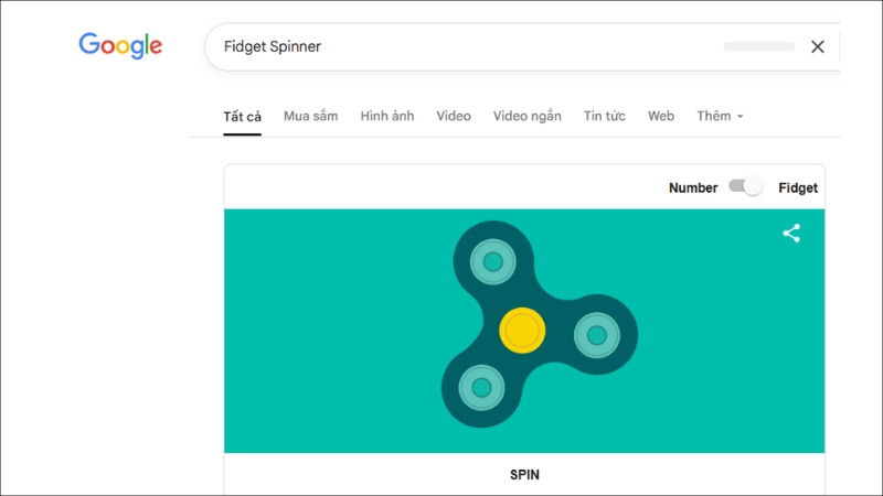 Game Fidget Spinner tr&ecirc;n Google