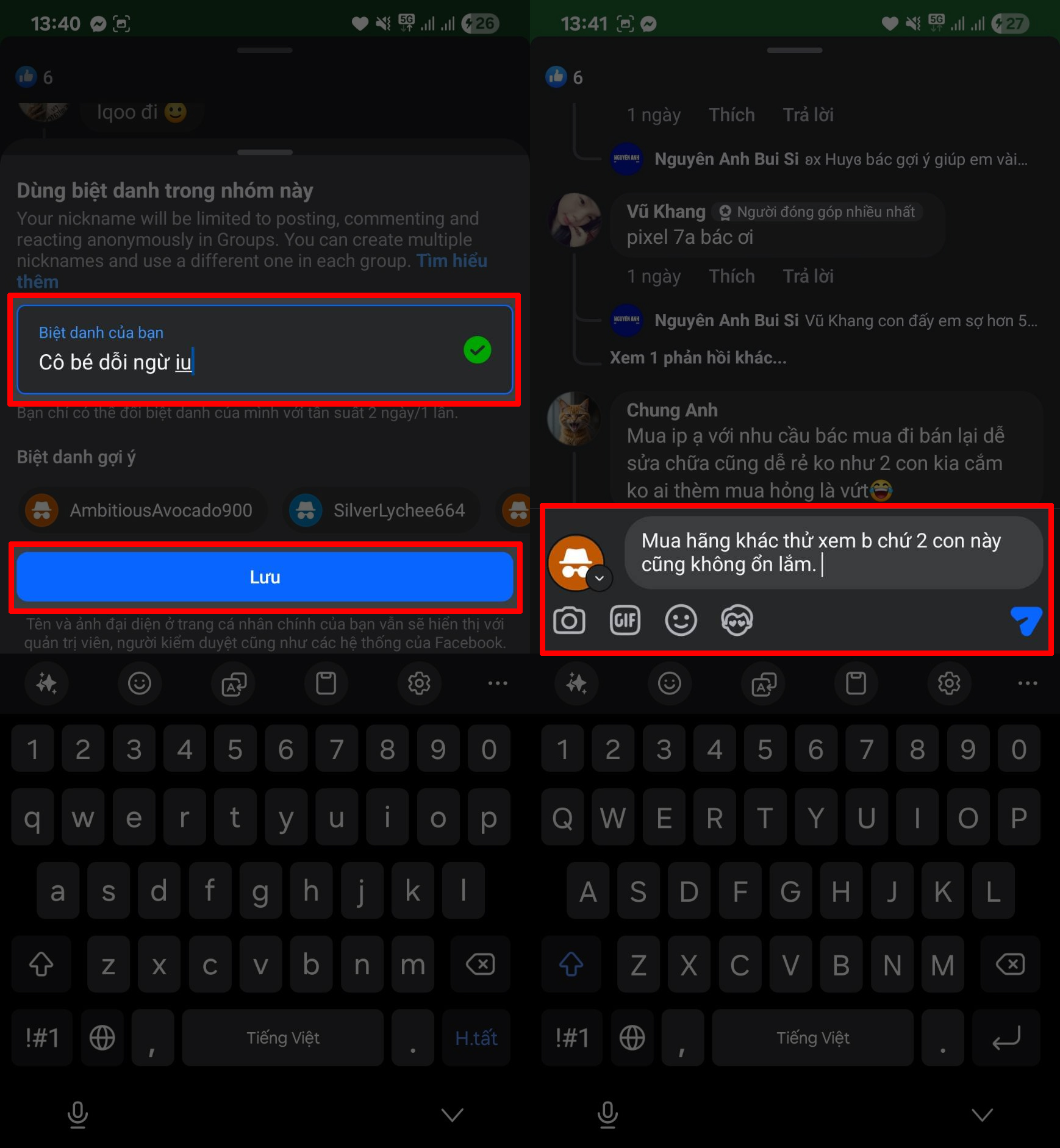 Cách Bình Luận Bằng Biệt Danh Trên Facebook Cách Bình Luận Bằng Biệt Danh Trên Facebook