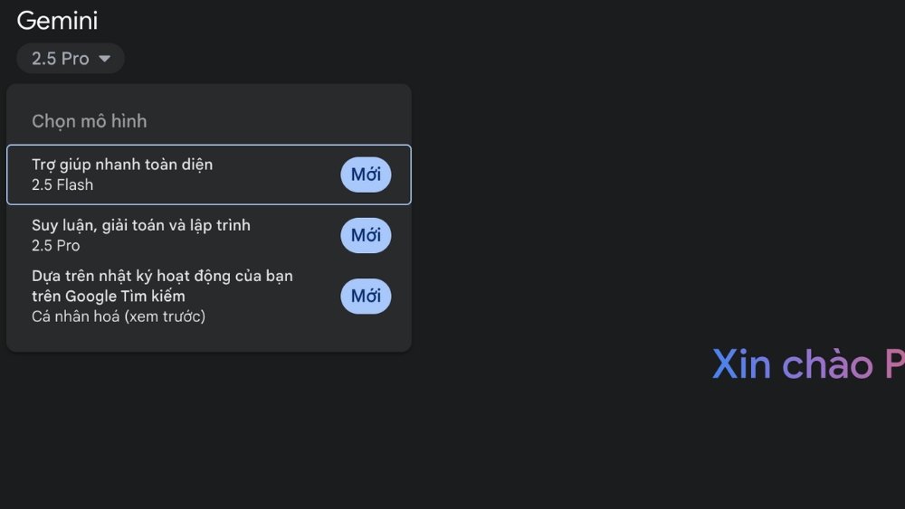 Chọn phi&ecirc;n bản Gemini ph&ugrave; hợp