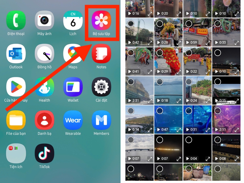 Chọn c&aacute;c video muốn chỉnh sửa