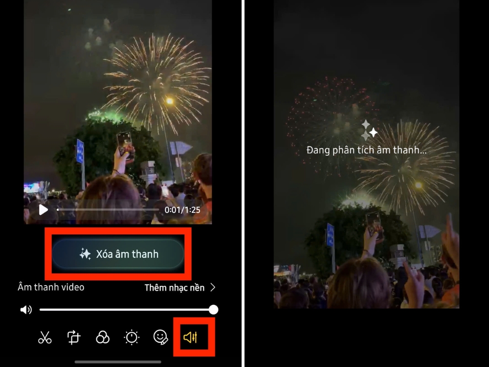 Galaxy AI bắt đầu phân tích âm thanh Galaxy AI bắt đầu phân tích âm thanh