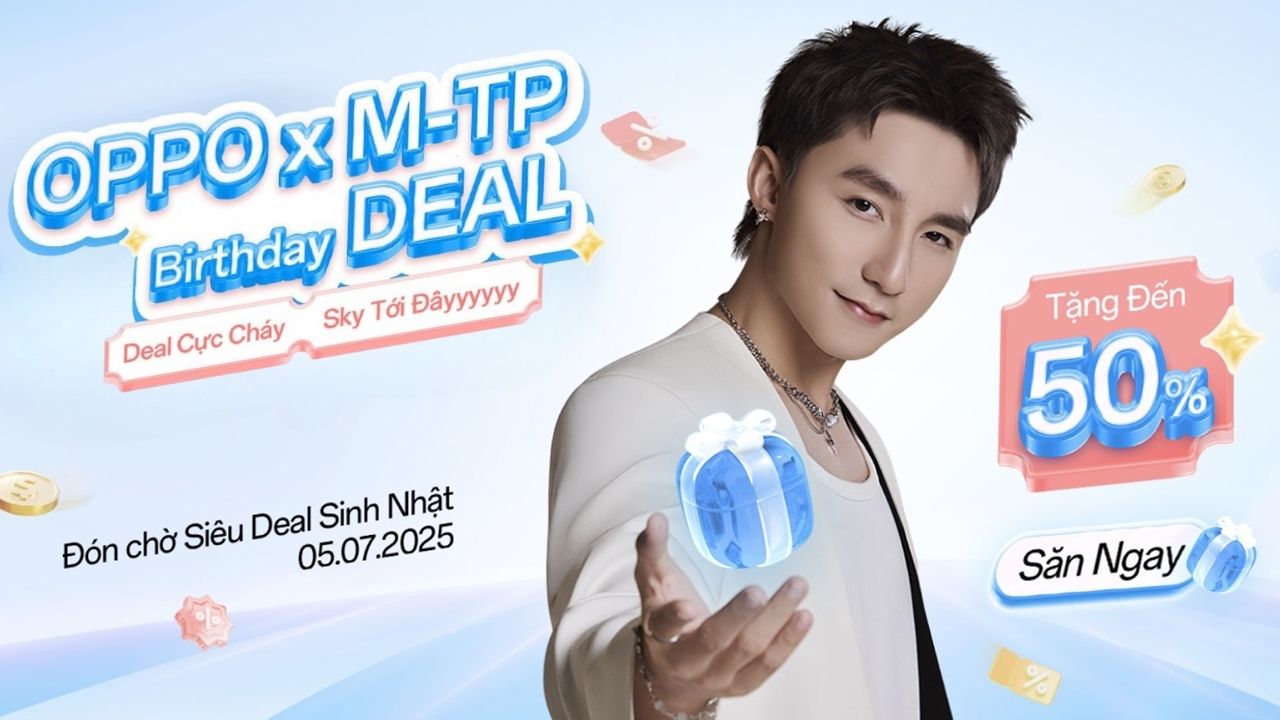 Cực SỐC: Sinh nhật của Sơn Tùng M-TP, nhưng người được nhận quà chính là bạn, ưu đãi 50% khi mua OPPO Reno14 F, duy nhất ngày 5/7 Cực SỐC: Sinh nhật của Sơn Tùng M-TP, nhưng người được nhận quà chính là bạn, ưu đãi 50% khi mua OPPO Reno14 F, duy nhất ngày 5/7