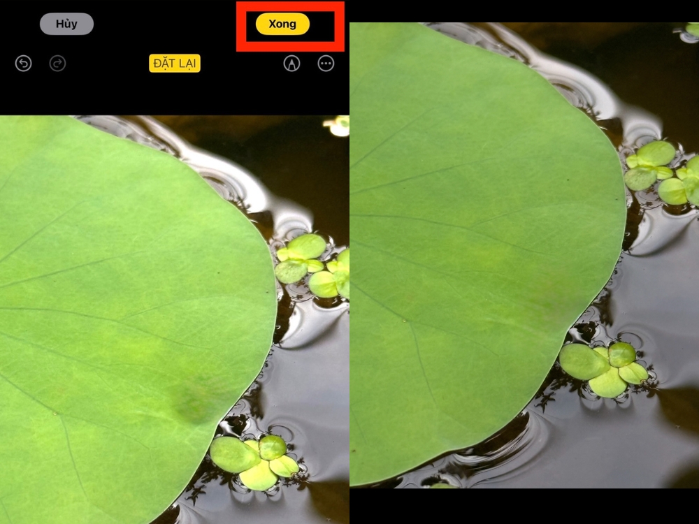 Nhấn Xong (Done) để lưu lại