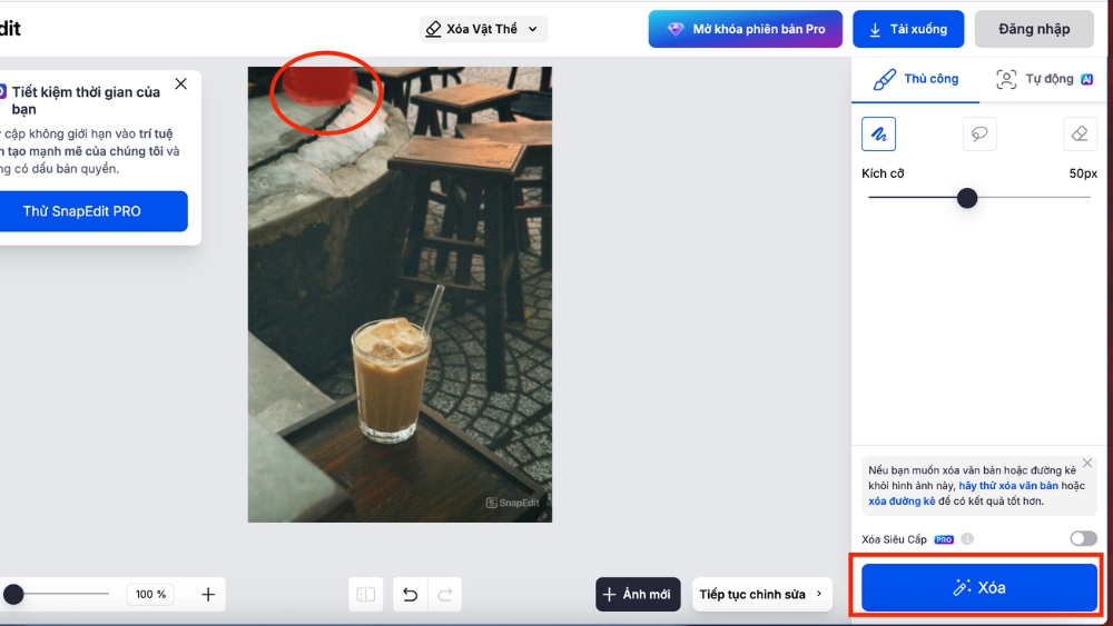 Chọn vật thể cần xo&aacute;
