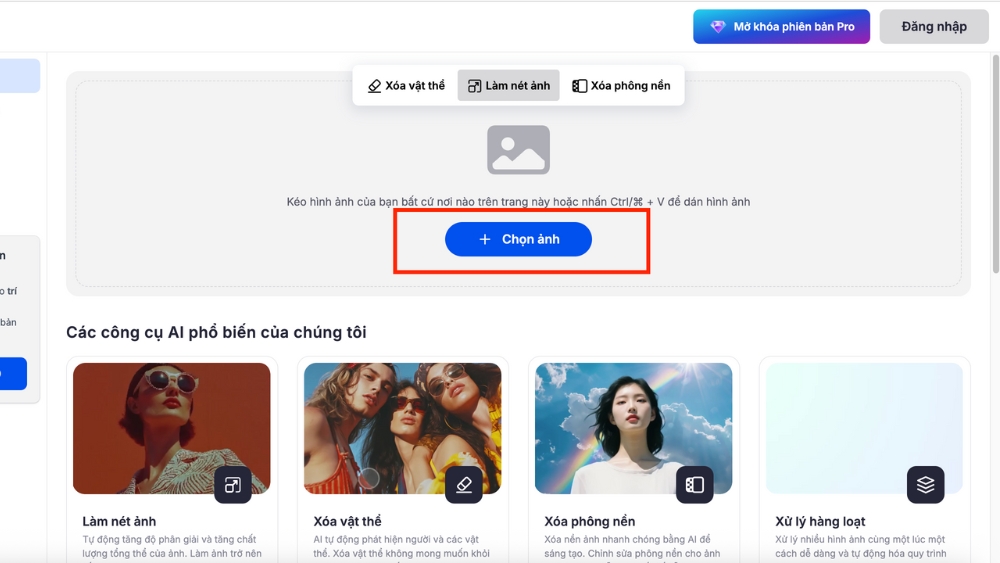 Chọn h&igrave;nh ảnh tải l&ecirc;n
