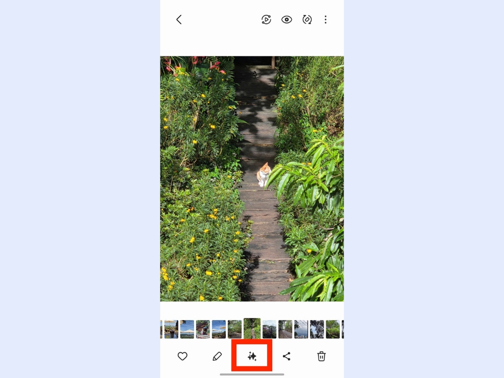 Nhấn vào biểu tượng AI Nhấn vào biểu tượng AI