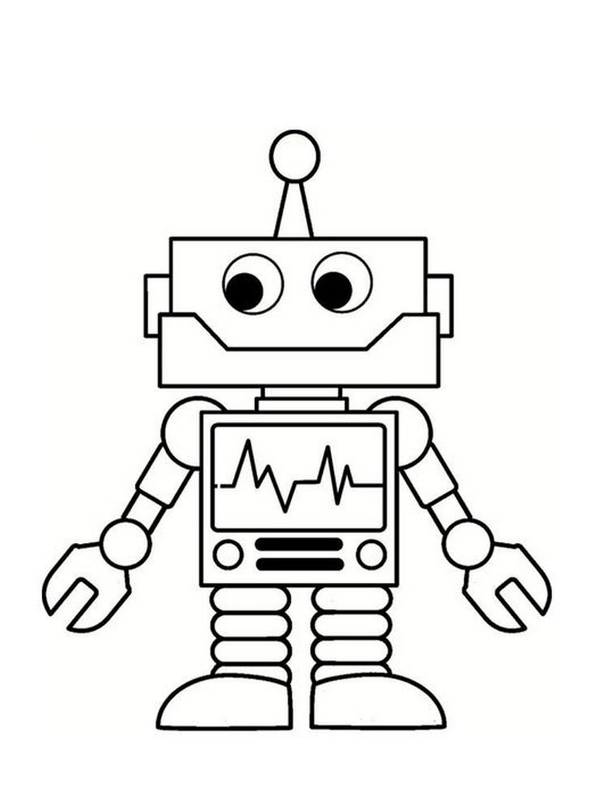 Tranh tô màu robot dễ thương - 26 Tranh tô màu robot dễ thương - 26