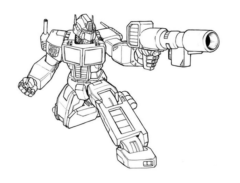 Tranh tô màu robot biến hình - 15 Tranh tô màu robot biến hình - 15