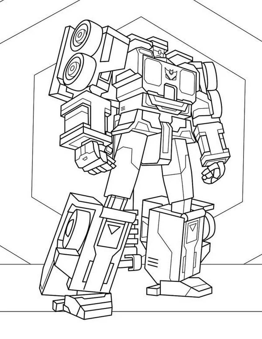 Tranh tô màu robot biến hình - 16 Tranh tô màu robot biến hình - 16