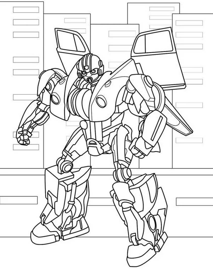 Tranh tô màu robot biến hình - 17 Tranh tô màu robot biến hình - 17