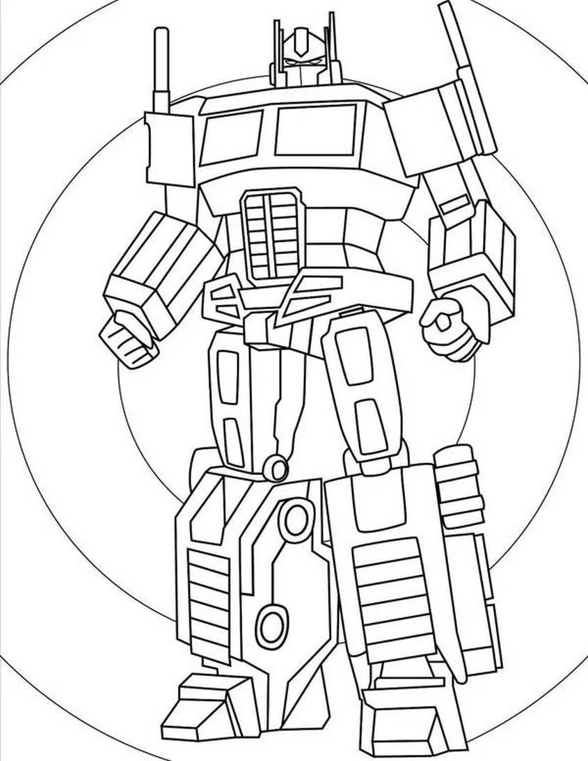 Tranh tô màu robot biến hình - 18 Tranh tô màu robot biến hình - 18