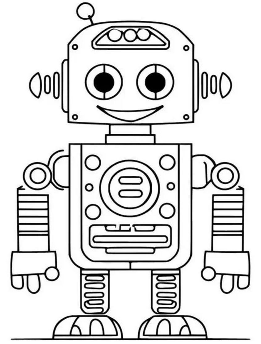 Tranh tô màu robot dễ thương - 19 Tranh tô màu robot dễ thương - 19