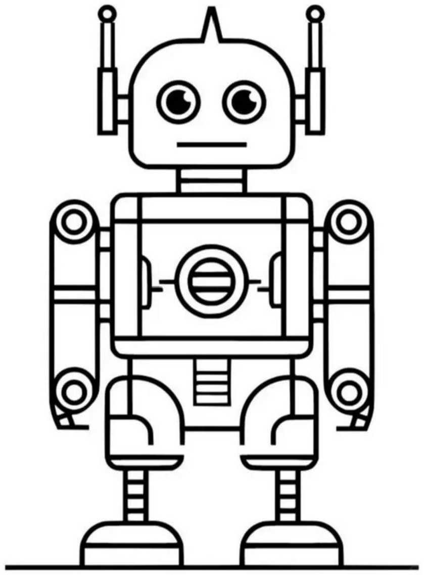 Tranh tô màu robot dễ thương - 20 Tranh tô màu robot dễ thương - 20