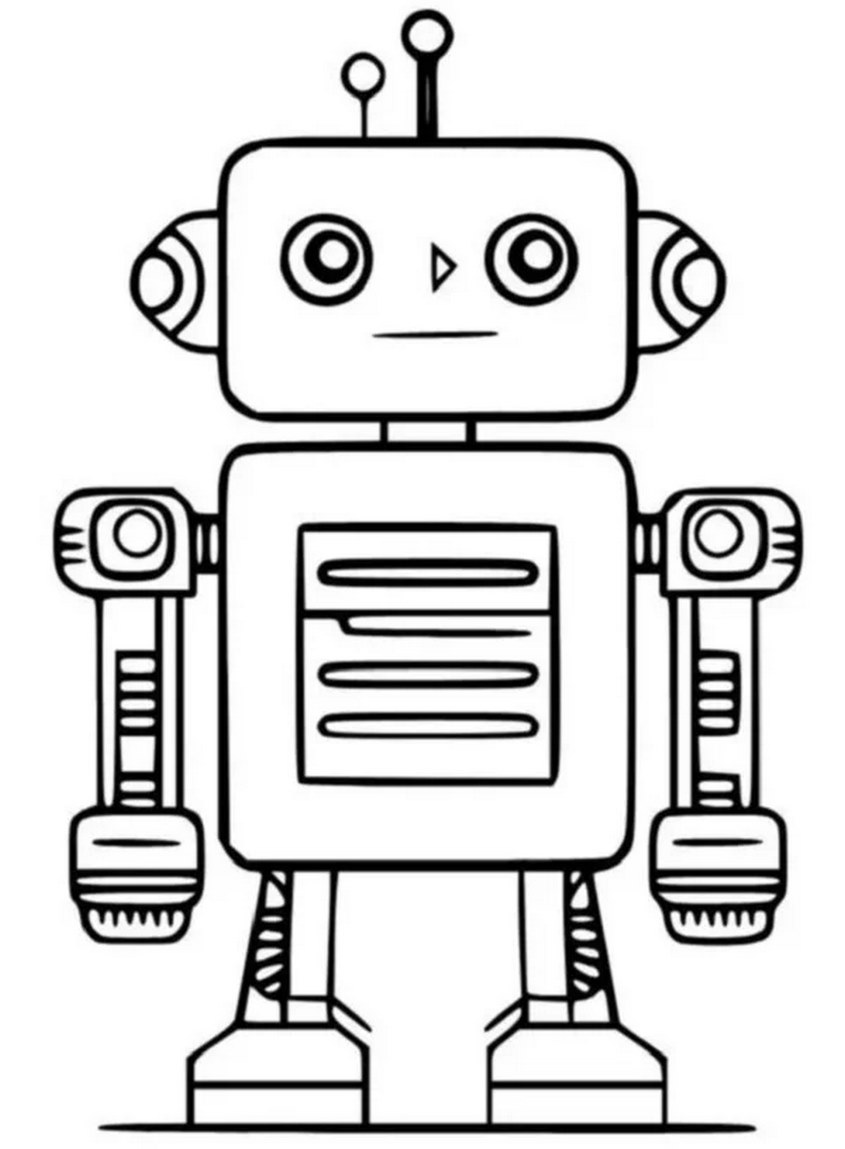 Tranh tô màu robot dễ thương - 21 Tranh tô màu robot dễ thương - 21