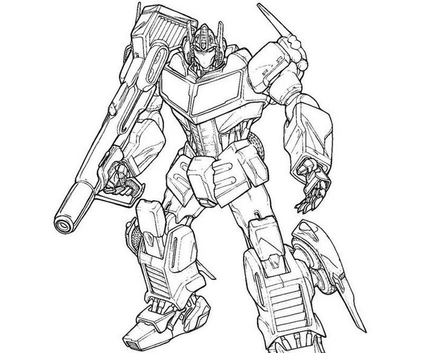 Tranh tô màu robot biến hình - 43 Tranh tô màu robot biến hình - 43