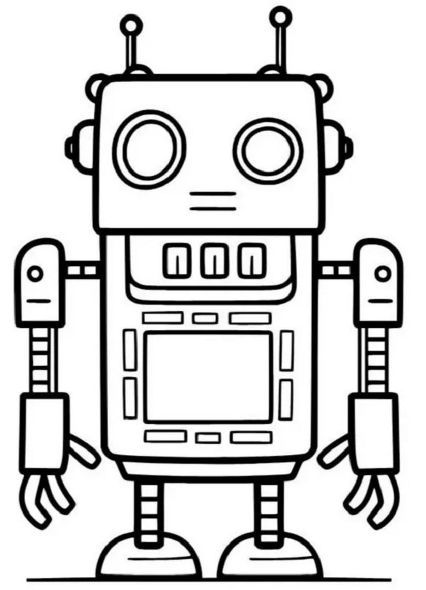 Tranh tô màu robot dễ thương - 22 Tranh tô màu robot dễ thương - 22