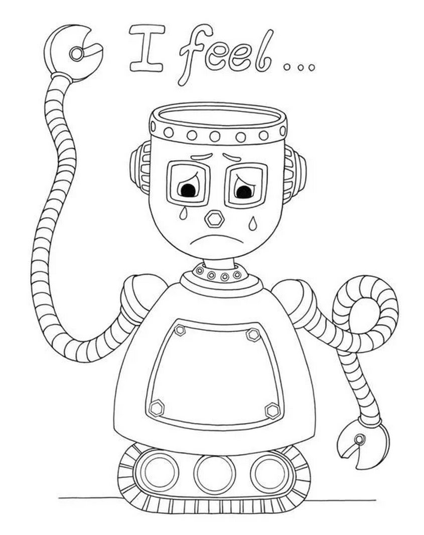 Tranh tô màu robot dễ thương - 35 Tranh tô màu robot dễ thương - 35