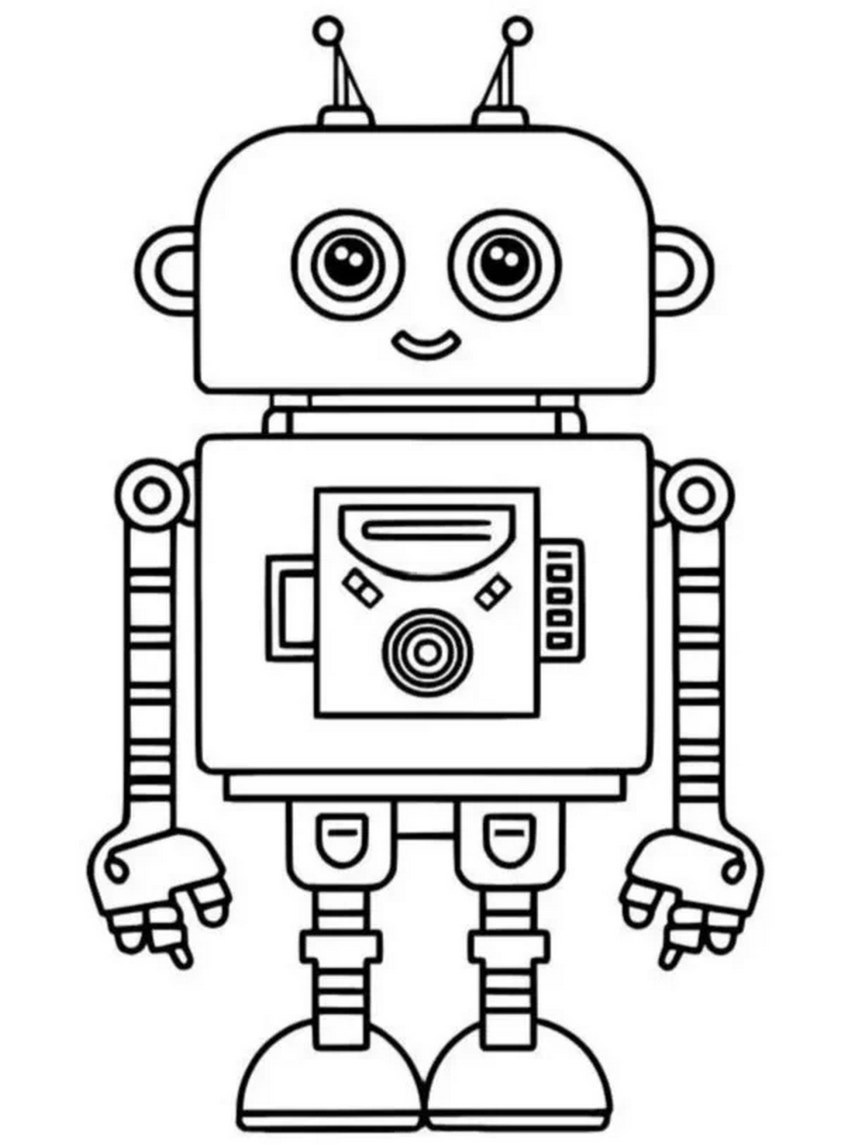 Tranh tô màu robot dễ thương - 39 Tranh tô màu robot dễ thương - 39