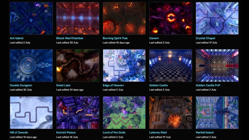 Bản đồ các khu vực chiến đấu trong Anime Vanguards