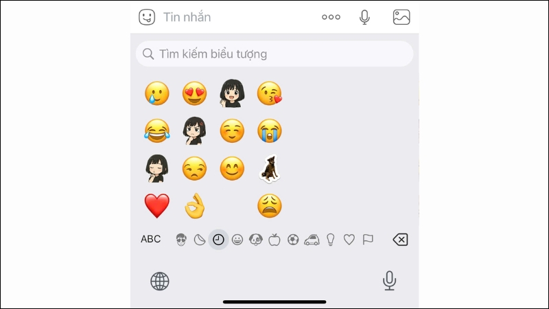 Chọn nh&atilde;n d&aacute;n bạn mới tạo