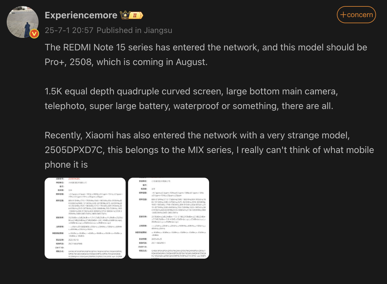 Redmi Note 15 Series Redmi Note 15 Series