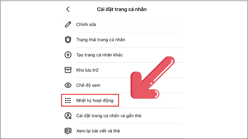 Chọn Nhật k&yacute; hoạt động