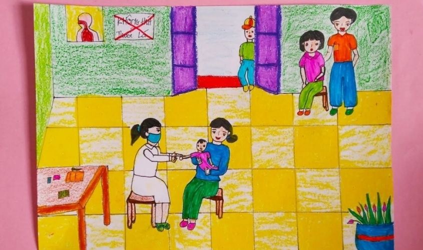 Tranh mẫu 3: ước mơ làm bác sĩ