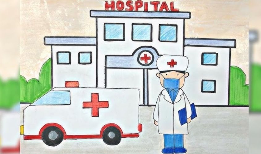 Tranh mẫu 7: ước mơ làm bác sĩ