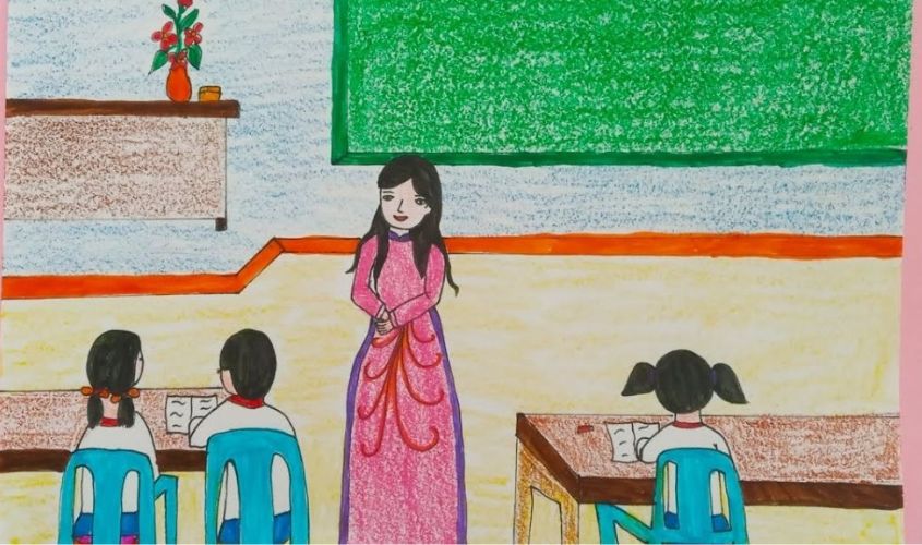 Ước mơ làm cô giáo được phác hoạ rõ nét