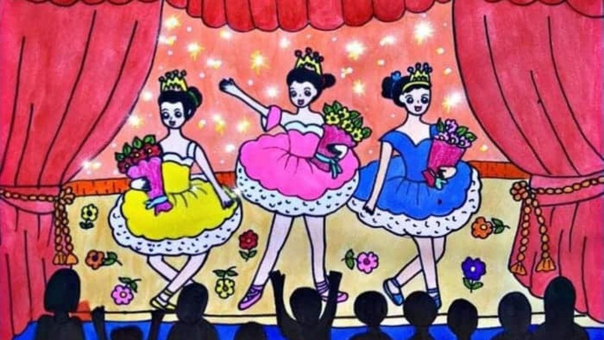 Tranh mẫu 2: ước mơ em làm ca sĩ