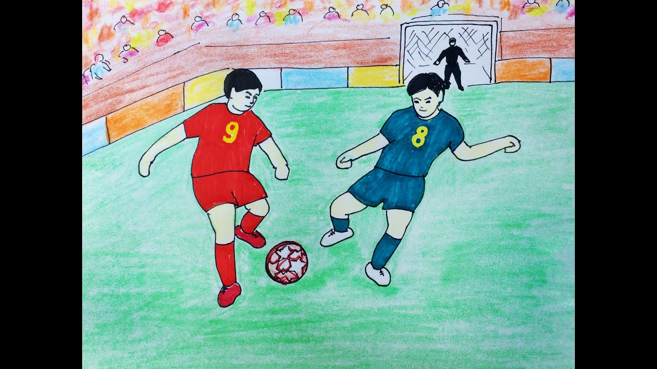 Tranh mẫu 5: ước mơ của em làm cầu thủ