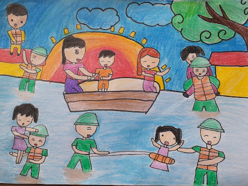 Tranh mẫu 8: ước mơ em làm chú bộ đội