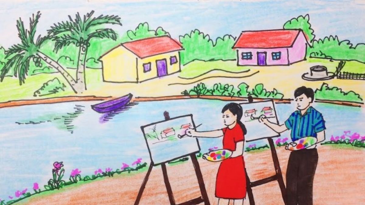 Tranh mẫu 4: ước mơ của em làm hoạ sĩ