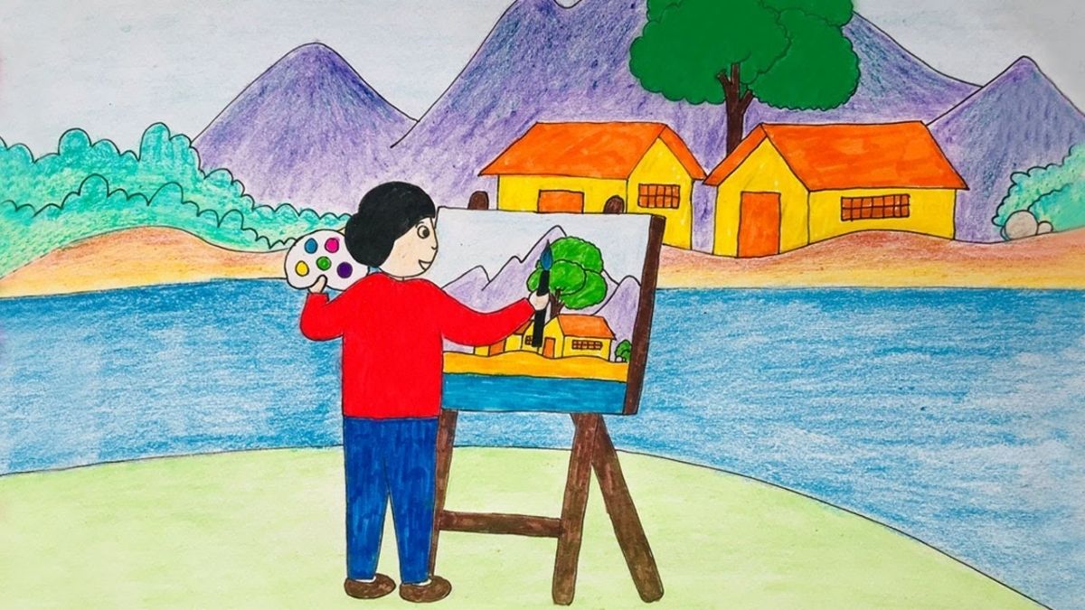 Tranh mẫu 7: ước mơ của em làm hoạ sĩ