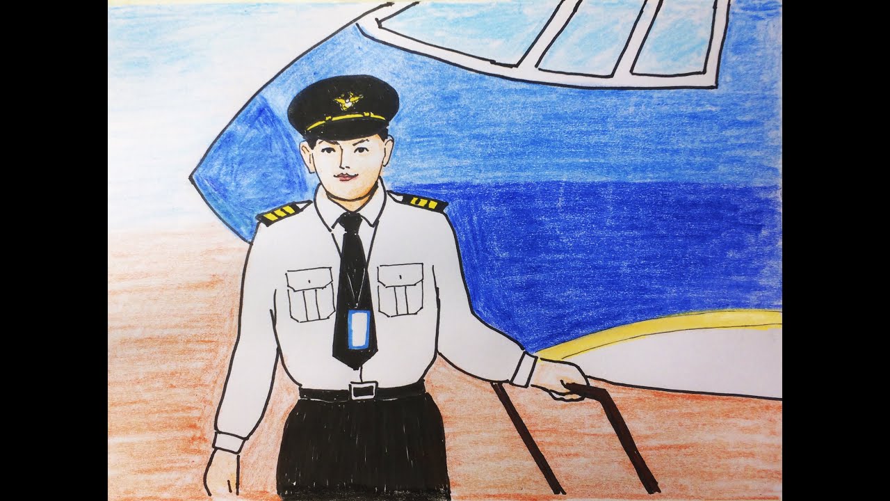 Tranh mẫu 4: ước mơ của em làm phi công