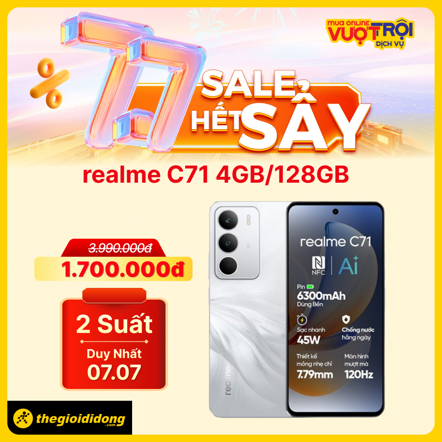 7/7 Sale Hết Sẩy: Smartphone Từ 1.7 Triệu, Iphone Giảm Đến 7 Triệu, Laptop, Phụ Kiện Giảm Ngất Ngây 7/7 Sale Hết Sẩy: Smartphone Từ 1.7 Triệu, Iphone Giảm Đến 7 Triệu, Laptop, Phụ Kiện Giảm Ngất Ngây