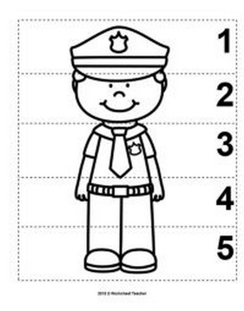 Tranh tô màu nghề nghiệp cảnh sát