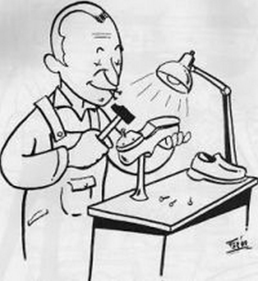 Tranh tô màu nghề nghiệp thợ sửa giày