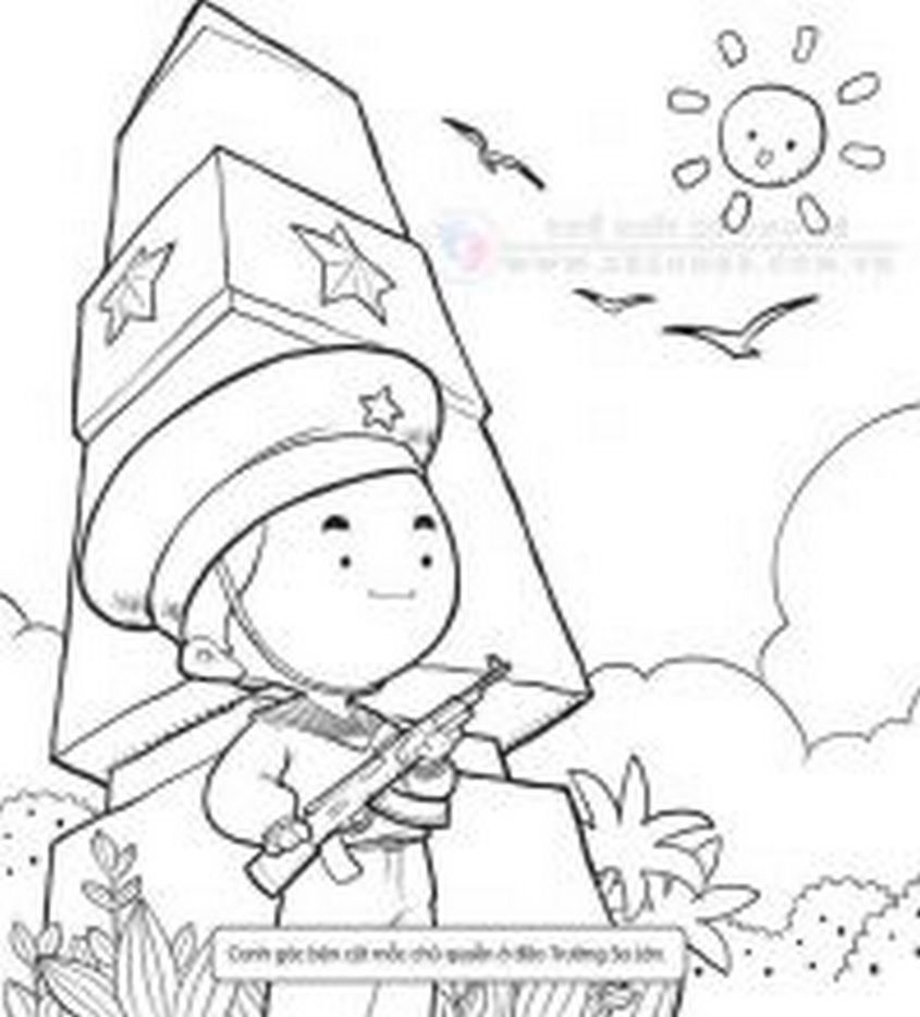 Tranh tô màu nghề nghiệp lính hải quân