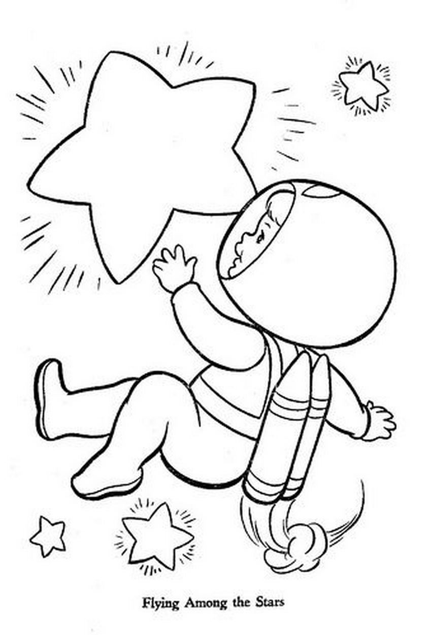 Tranh tô màu nghề nghiệp phi hành gia