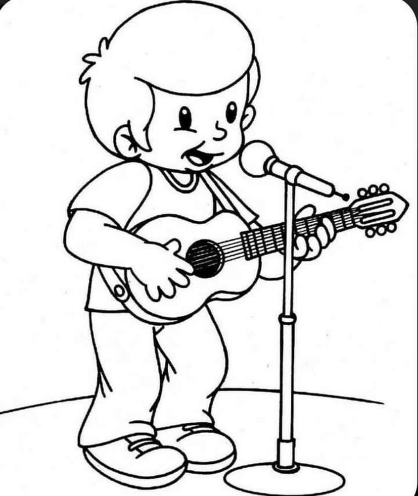 Tranh tô màu nghề nghiệp ca sĩ