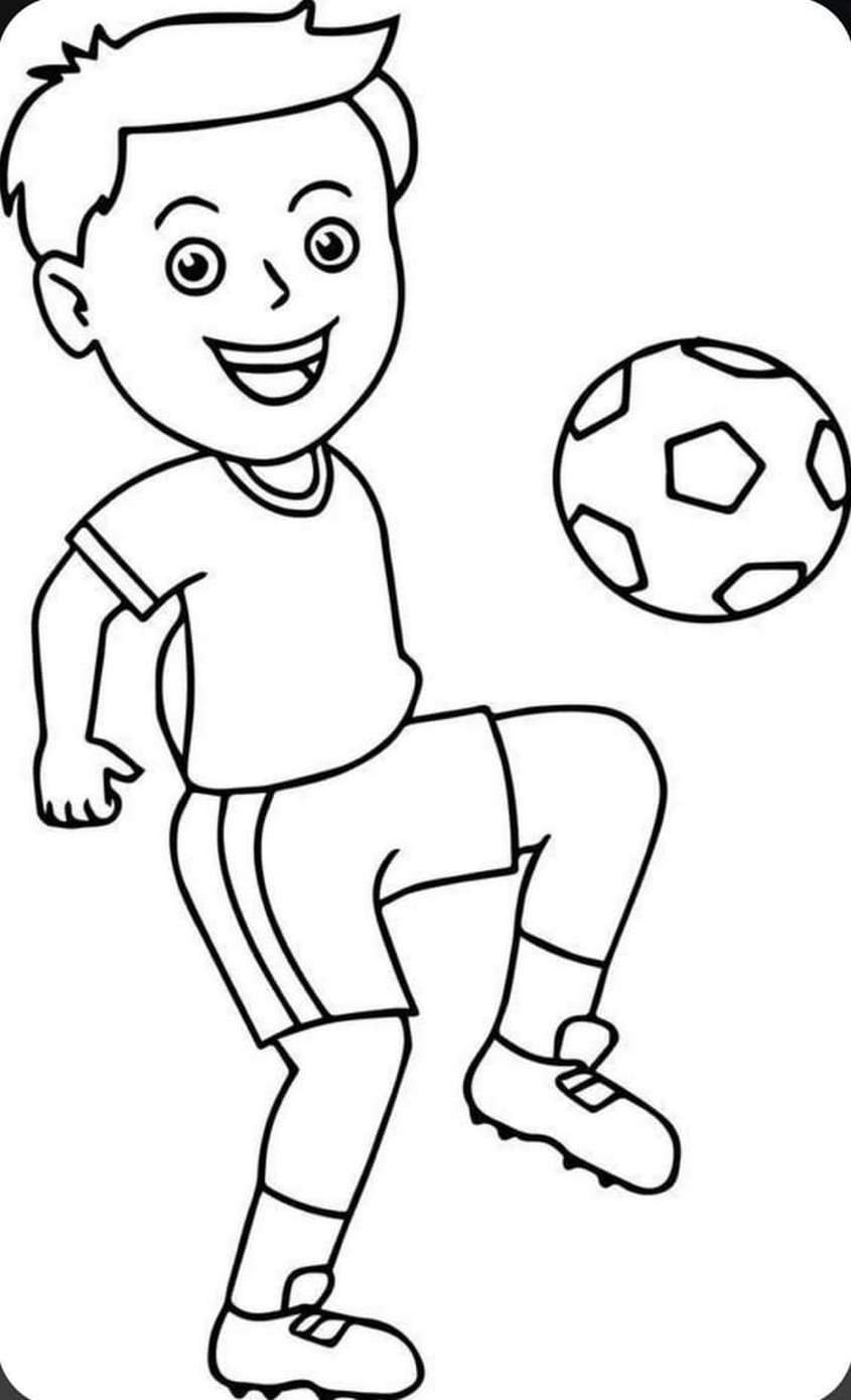 Tranh tô màu nghề nghiệp cầu thủ bóng đá