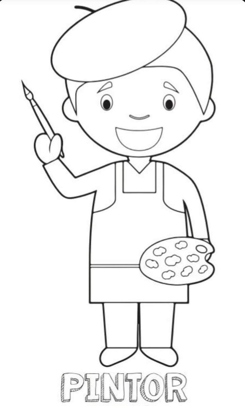 Tranh tô màu nghề nghiệp họa sĩ