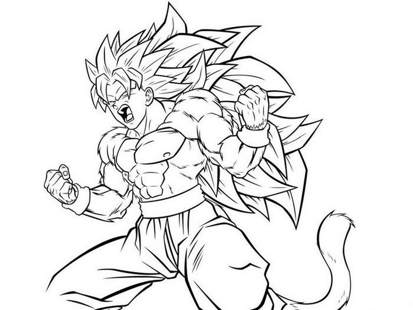 Tranh tô màu Songoku và các nhân vật trong 7 viên ngọc rồng - 4