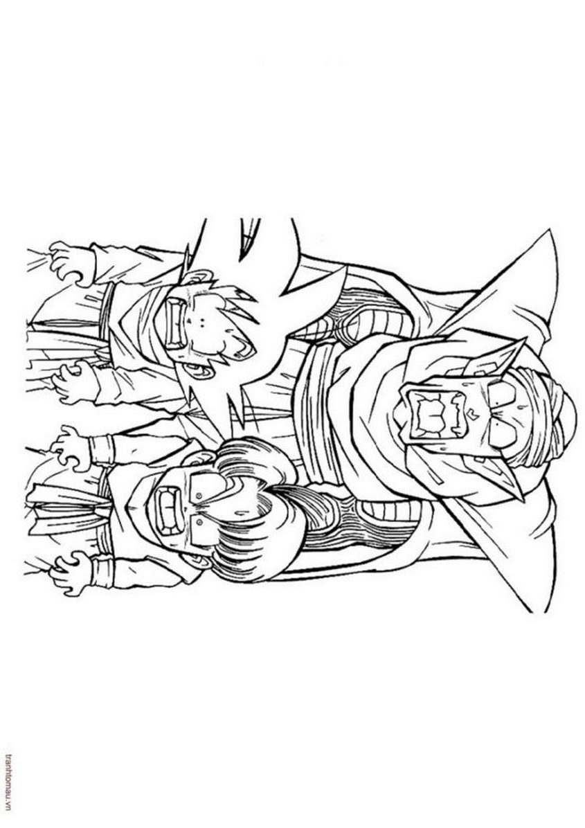Tranh tô màu Songoku và các nhân vật trong 7 viên ngọc rồng - 19