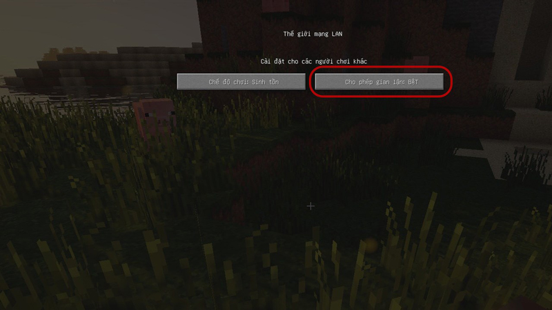 Bật tùy chọn Cho phép gian lận để có thể sử dụng đầy đủ các lệnh trong Minecraft