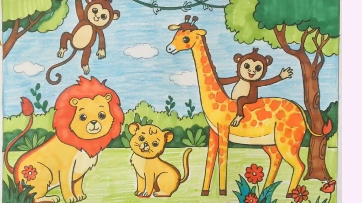 Tranh mẫu 3: Bảo vệ môi trường động vật hoang dã