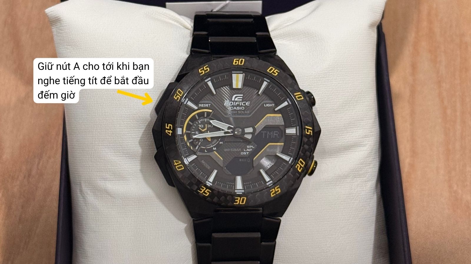Giữ nút A để vào chế độ cài đặt đếm ngược Giữ nút A để vào chế độ cài đặt đếm ngược