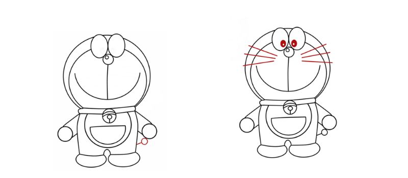 Thêm các chi tiết cho đôi mắt, râu